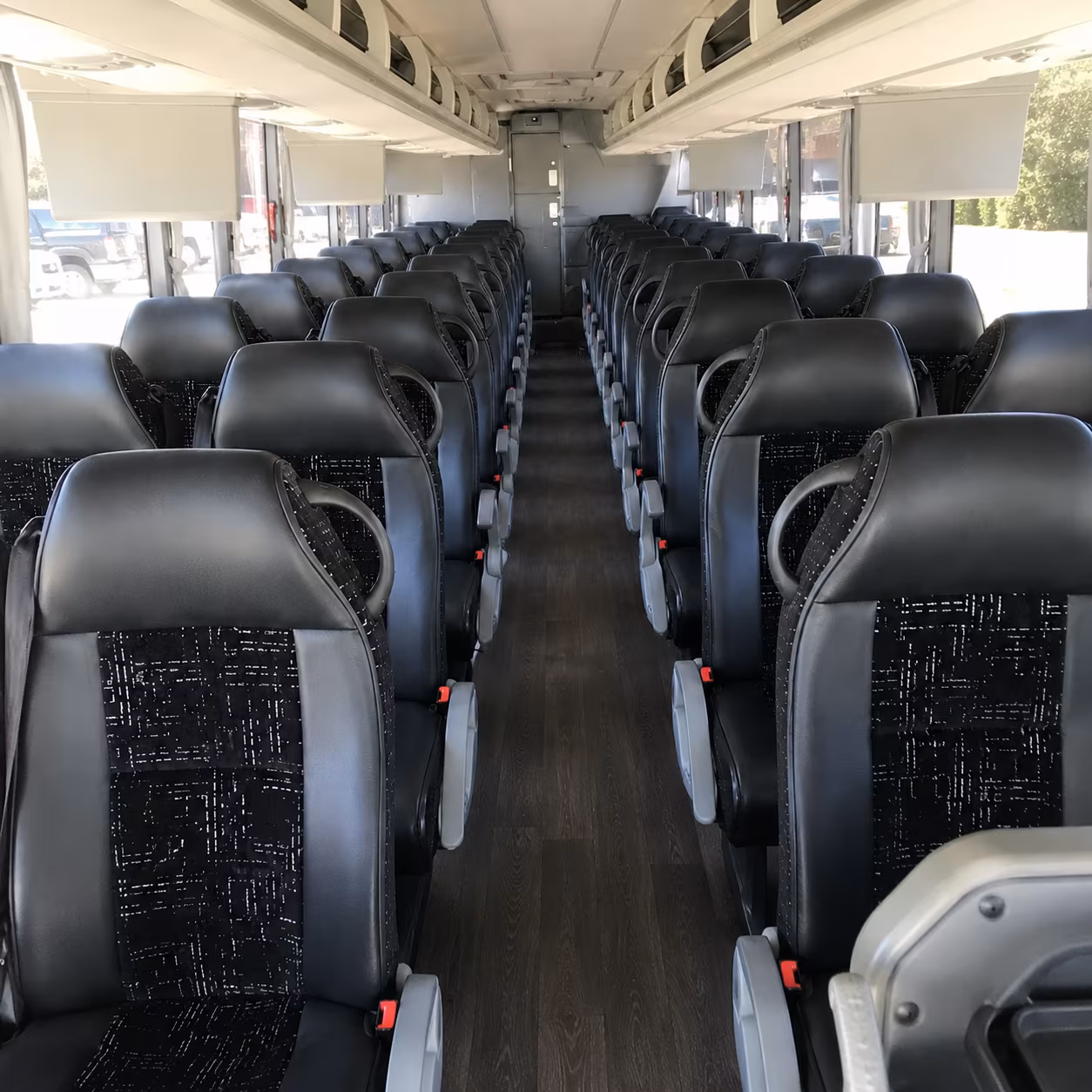 austin charter bus interior