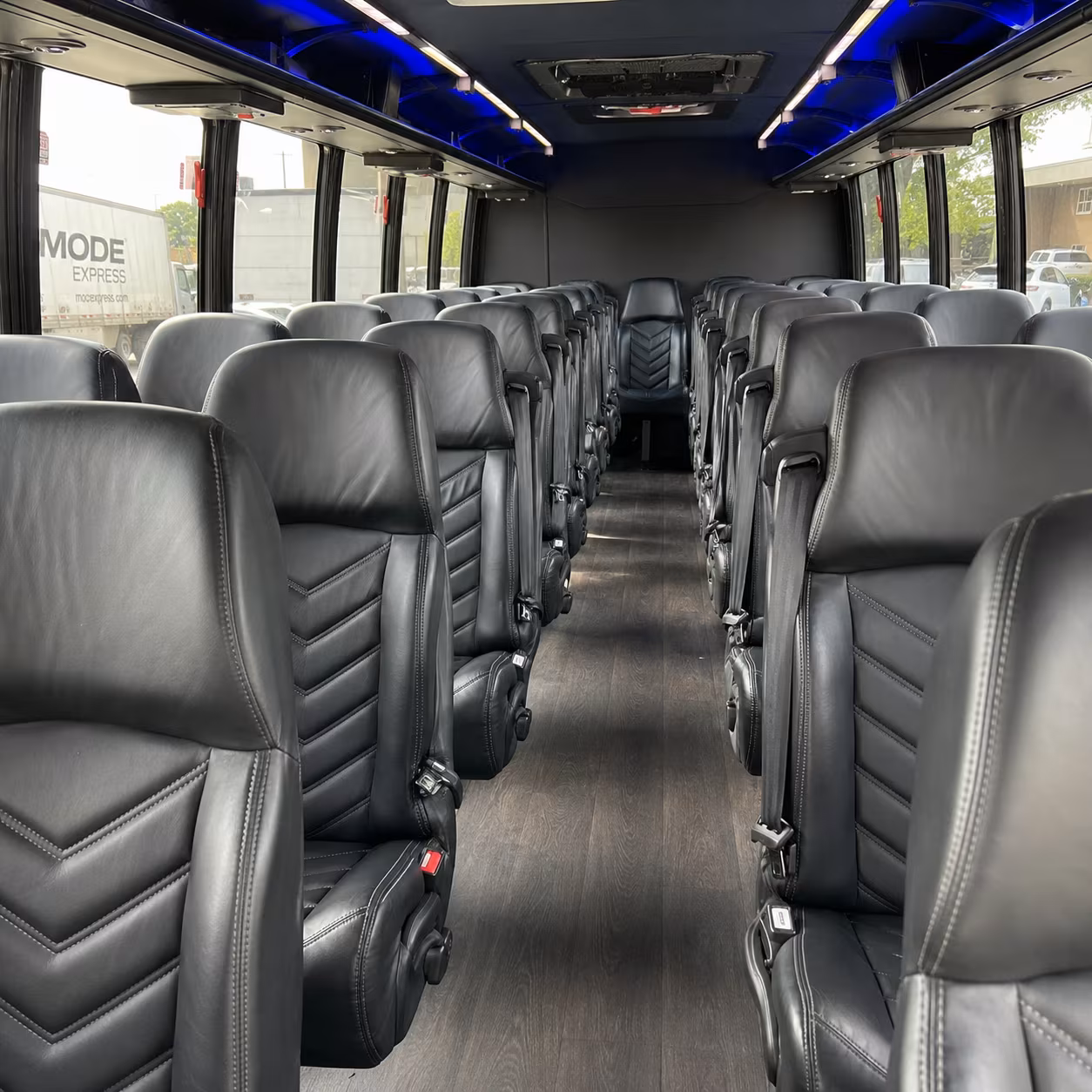 austin concert transportation onboard seating
